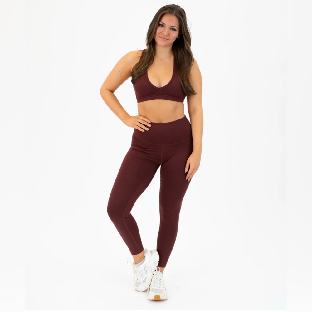 ✨♥️FLEO EL TORO WOMEN’S HIGH- RISE 25”LEGGING • HEATHER ROSEWOOD• SMALL✨